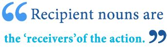 recipient noun .